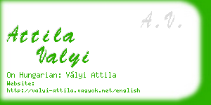 attila valyi business card